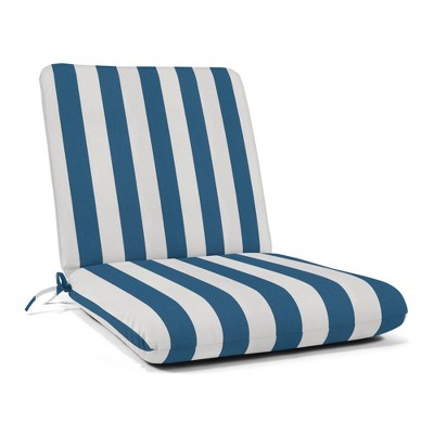 Casual Cushion Stripe Sunbrella Fabric 1-Piece Indoor/Outdoor Club Chair Cushion, 22"W x 44"L