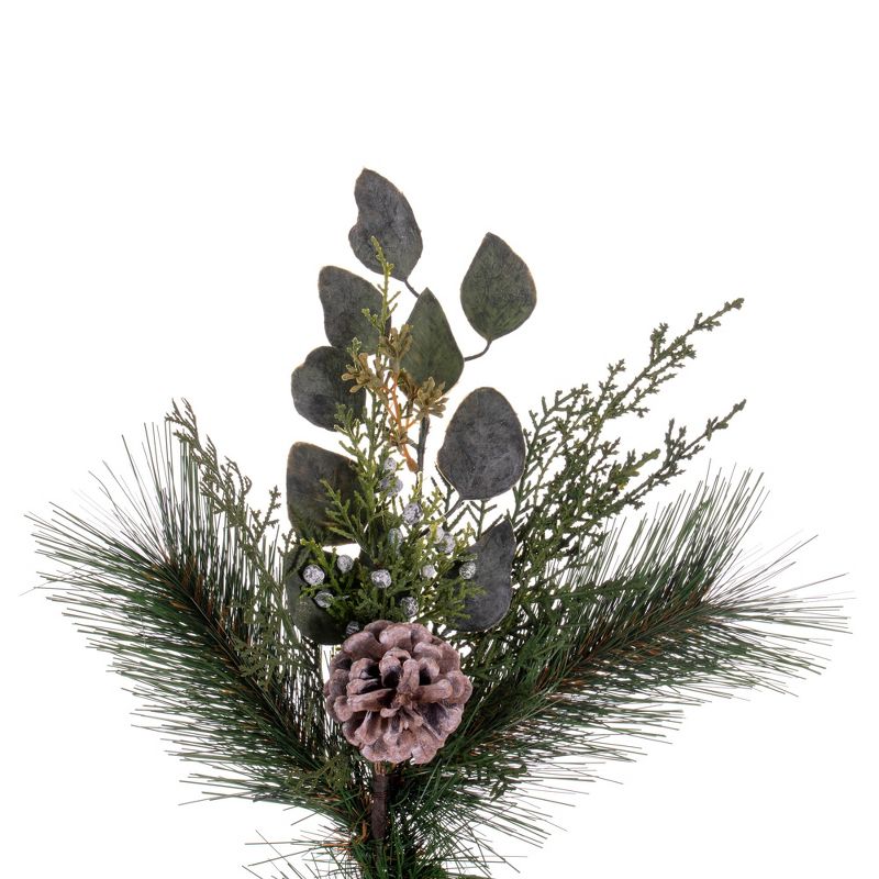 Vickerman 30" Artificial Long Leaf Pine with Seeded Cedar, Eucalyptus Foliage, and Pinecones Wreath, 2 of 6