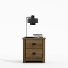 Galano Geordano 2-Drawer Bedside Table Cabinet Nightstand w/Drawers Storage (20 in. × 16.3 in. × 18.9 in.) in Dusty Gray Oak, Knotty Oak, Dark Gray Oak - 4 of 4