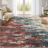 Washable Modern Abstract Rug Non Slip Low Pile Rug Soft Contemporary Throw Floor Cover Foldable Indoor Carpet for Living Room Bedroom Playroom - 3 of 4