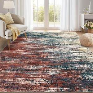 Modern Abstract Living Room Rug Washable Area Rugs for Bedroom - 1 of 4