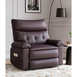 Oversized Recliner Chair - PU Leather Large Manual Recliner for Adults,Ultimate Comfort Lazy Chair with 1.5X Sponge Filling and Easy Recline Mechanism - 1 of 4