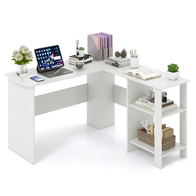 Costway L-shaped Reversible Computer Desk 2-person Long Table W/monitor  Stand : Target