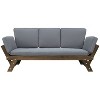 YOOCOZZ Wooden Patio Adjustable Daybed Sofa with Cushions for Small Places - 3 of 4