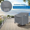 Akefit Outdoor Swivel Chair Covers Set of 2 Waterproof Grey 500D Oxford Patio Furniture Covers 38.5in - 4 of 4