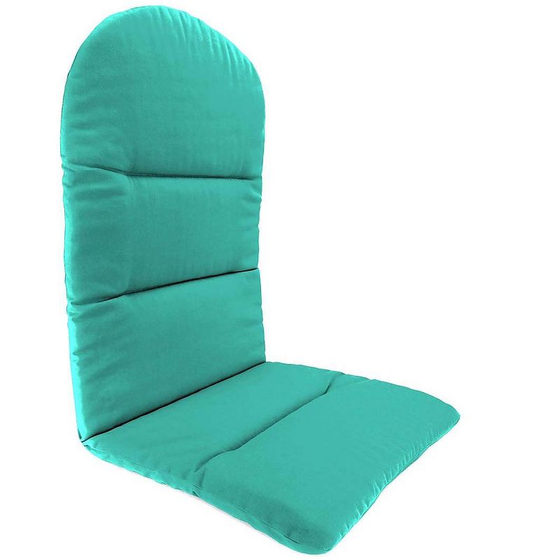 Plow & Hearth - Polyester Classic Outdoor Adirondack Cushion, 49"x 20.5"x 2.5"with hinge 18" from bottom, Aqua, 1 of 3