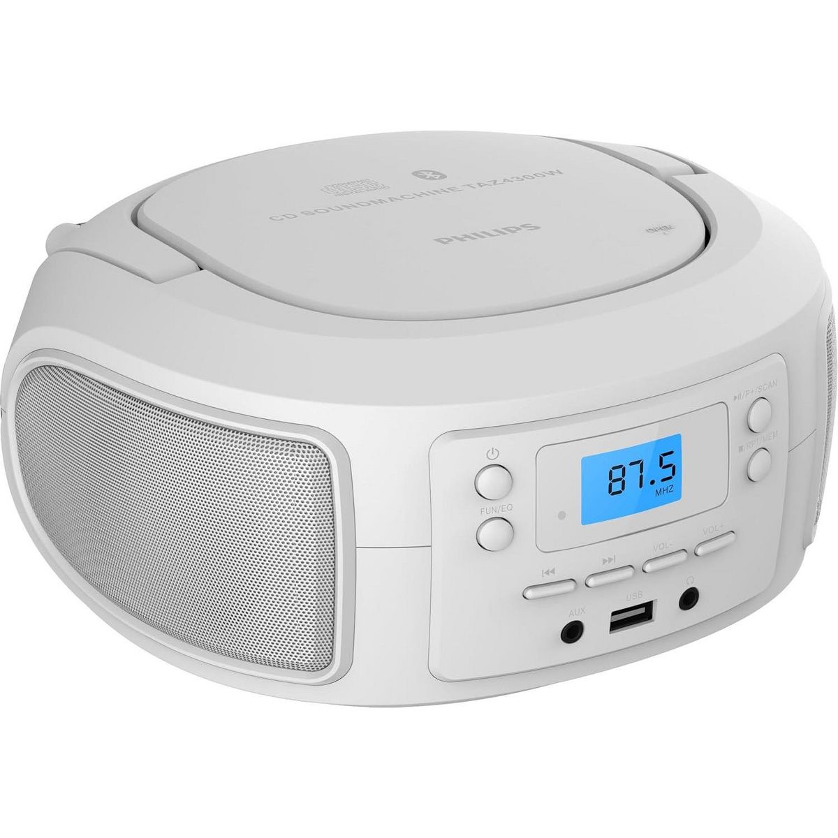 PHILIPS Portable CD Player Boombox with Bluetooth – Dynamic Bass Boost, FM Radio, USB/Aux Input, Compact Design - thumbnail 9