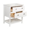 30" White Bathroom Vanity Set with Soft-Closing Doors & Brushed Gold Hardware - Fully Assembled Plywood Storage Cabinet, Timeless Elegance - 3 of 4