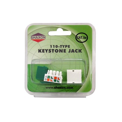 Shaxon Category 5e RJ45/110 568A/B Keystone Jack Green BM603G810-B