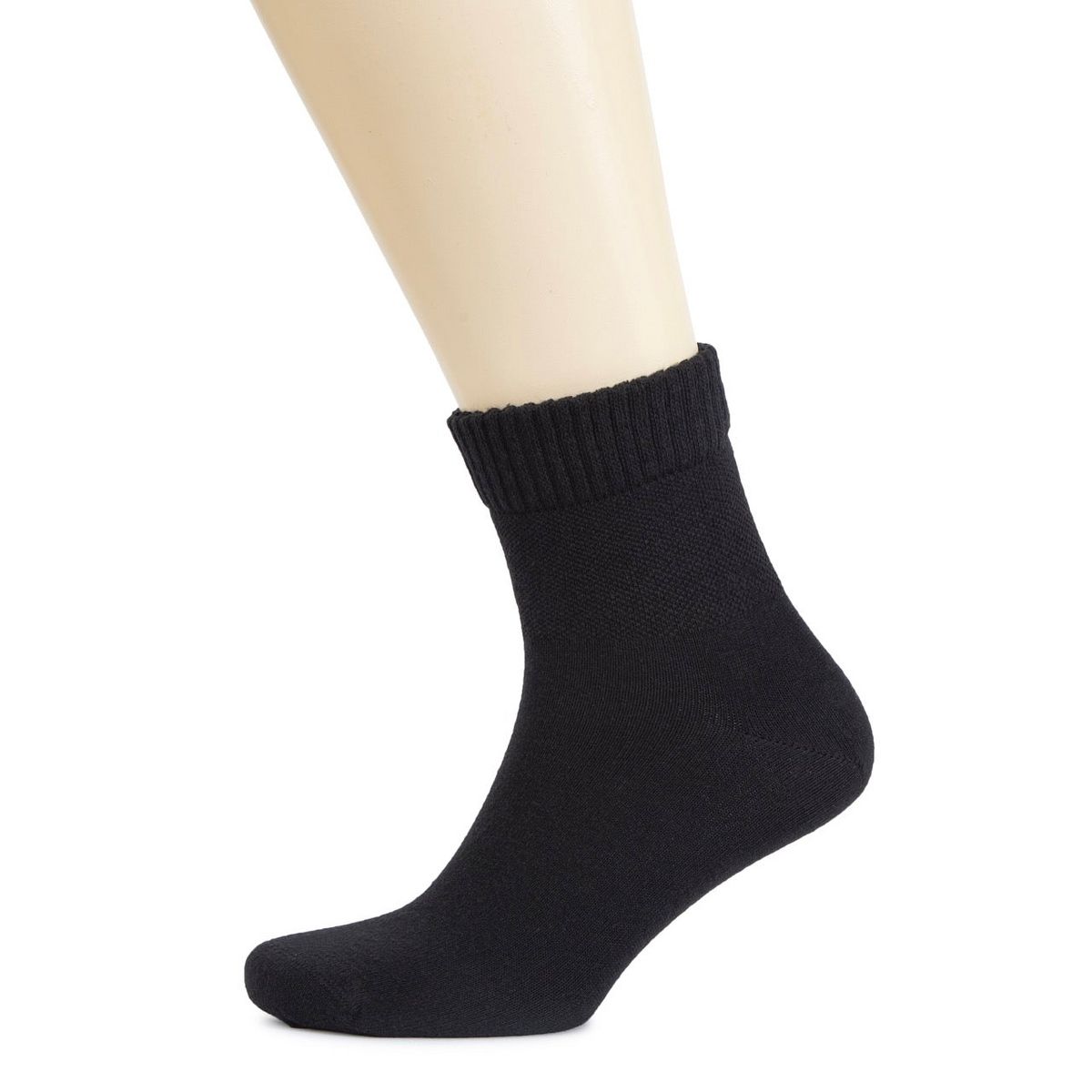 Hugh Ugoli Men's Cotton Diabetic Ankle Socks Wide Fit Seamless Toe Non-Binding, 4 Pairs - thumbnail 10