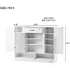 Acekool Shoe Storage Cabinet with Adjustable Shelves, Entryway Organizer with Drawer & Doors, Modern Shoe Rack for Hallway, Bedroom, White - 2 of 4