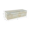 Decorative Marbled Glass Boxes for Home Decor - Stylish Decor Box with Lid for Jewelry Storage, Tabletop, or Keepsake Accent - 5, Ivory - 4 of 4