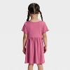 Toddler Girls' Short Sleeve Ribbed Dress - Cat & Jack™ - 2 of 3
