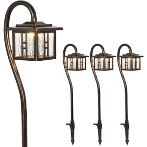 3W 185LM LED Landscape Lighting, Oil-Rubbed Bronze Pathway Light, Die-Cast Aluminum, ETL Listed (4-PACK) - 1 of 4