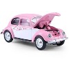 1950 Volkswagen Beetle "Botanical Beetle" Pink & White with Graphics "Club Vee-Dub" Series 1/64 Diecast Model Cars by Greenlight - 2 of 4