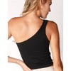 Women's Solid One Shoulder Crop Top - Nikibiki - 2 of 2