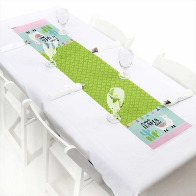 Big Dot of Happiness Whole Llama Fun - Petite Llama Fiesta Baby Shower or Birthday Party Paper Table Runner - 12 x 60 inches
