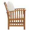 vidaXL Garden Chair Set of 2 Cream White (Cushions) Solid Acacia wood - 4 of 4