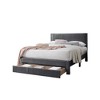 Royal Hampton Full Bed w Drawer, Dark Gray Corduroy Upholstery, Foam Headboard - 4 of 4