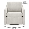 Spruce & Spring Power Swivel Accent Chair Wall Hugger with Electric Footrests - 2 of 4