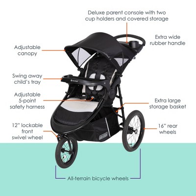 Baby Trend Expedition DLX Jogger Travel System with EZ-Lift Plus Infant Car Seat - Madrid Tan_10