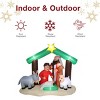 Syemin Inflatable Holiday Decorations 6ft Christmas Inflatable Decoration Inflatable Nativity Garden Jesus Decoration, Green, 78.74"*37.4"*65.35" - 4 of 4