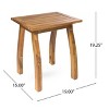 GDFStudio Bruce Outdoor Acacia Wood Adjustable Chaise Lounge and Table Set with Slatted Design - 4 of 4