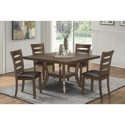 NicBex Dining Table 72" Counter Height Distressed Gray Finish Solid Rubberwood Dining Table for Kitchen