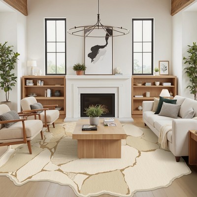 Abynow Geometric Modern Loomed Machine Washable Area Rug