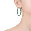 Guili Big Hoop Earrings with Colored Cubic Zirconia in Green, Red, Blue, Gold, Pink, and White, Featuring a Bold Design, Perfect for Statement Looks - 3 of 3