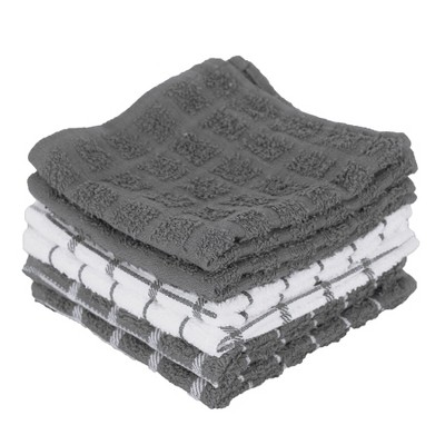 John Ritzenthaler Co. Terry Check Dish Cloth, Set of Six