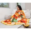 Toynk Margarita Pizza Round Fleece Throw Blanket | 60 Inches - 4 of 4