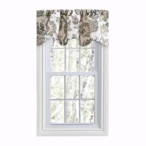 Ellis Curtain Wynette Lined Scallop 3" Rod Pocket Valances for Windows 50" x 16" Grey - 1 of 4