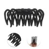 Unique Bargains Frosted Fence Hair Clips Black 1 Pc - 3 of 4