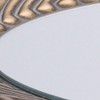 HomeRoots Set of Two Antiqued Bronze Metal And Mirrored Glass Oval Serving Trays With Handles - 3 of 4