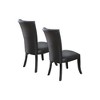 Simple Relax Set of 2 Faux Leather Dining Chairs, Black - 3 of 4