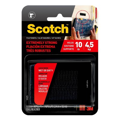 Scotch 1" x 3" Extreme Fasteners Black