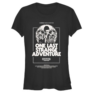 Juniors Stranger Things One Last Adventure Poster T Shirt - 1 of 4
