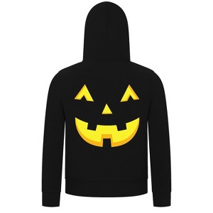 Everyday Kids Halloween Zip-Up Hoodie – Black Jack-O’-Lantern Face Sweatshirt – Cozy Fall Zip Hoodie for Boys & Girls - 1 of 4