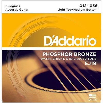 D'Addario EJ19 Phosphor Bronze Bluegrass Medium Light Acoustic Guitar Strings