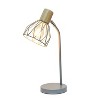 Simple Designs 18.19" Industrial Farmhouse Fusion Adjustable Cage Wire Accent Desk Lamp - 2 of 4