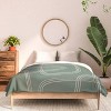 Deny Designs Full/Queen Cocoon Abstract Design Comforter and Pillow Sham Set Green: Non-Woven, Machine Washable, Includes 2 Shams - 3 of 4