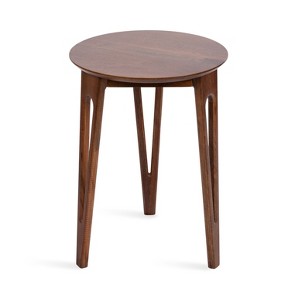 Kate and Laurel Kershaw Round Side Table, 16x16x22, Walnut Brown - 1 of 4