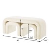 CAVINAS Set of 3 U-Shaped Teddy Sofa Ottoman Bench with Extra Seating,Upholstered Sofa Footrest for Bedroom,Living Room - 4 of 4