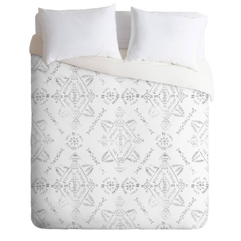 Schatzi Brown Reeve Pattern Duvet Set White Deny Designs Target