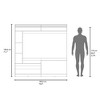 70.9" Manufactured Wood Freestanding Entertainment Center with 8 Shelves, Bookcases, and Two-Door Cabinet for Living Room - 4 of 4