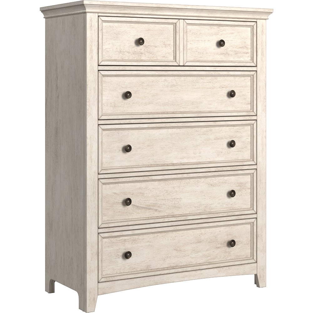Photos - Dresser / Chests of Drawers Cory 5 Drawer Wood Modular Storage Chest Antique White - Inspire Q