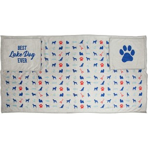 Pavilion Gift Company - Lake Dog - 39" x 19.5" Microfiber Dog Towel - Kitchen Textiles - 1 of 4