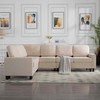 MAYEERTY 107.9" Reversible L-Shaped Sectional Sofa - Tufted Cushions, Nailhead Trim, 2 Colors - 4 of 4