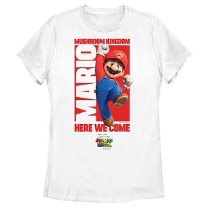 Women's The Super Mario Bros. Movie Mario Mushroom Kingdom Here We Come T-Shirt - 1 of 4